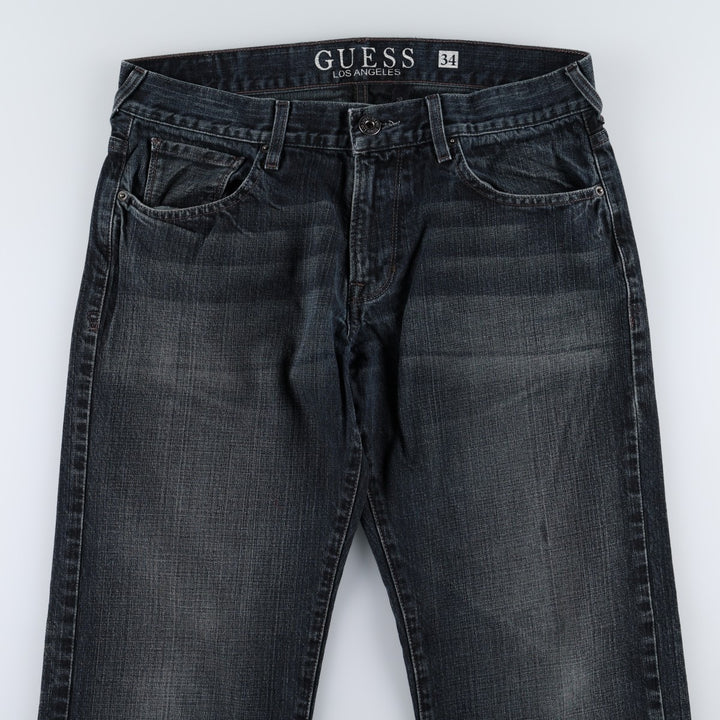 Guess Rebel Straight Leg Denim Pants, Men's W34 (approx.) cotton navy blue type Vintage Second Hand