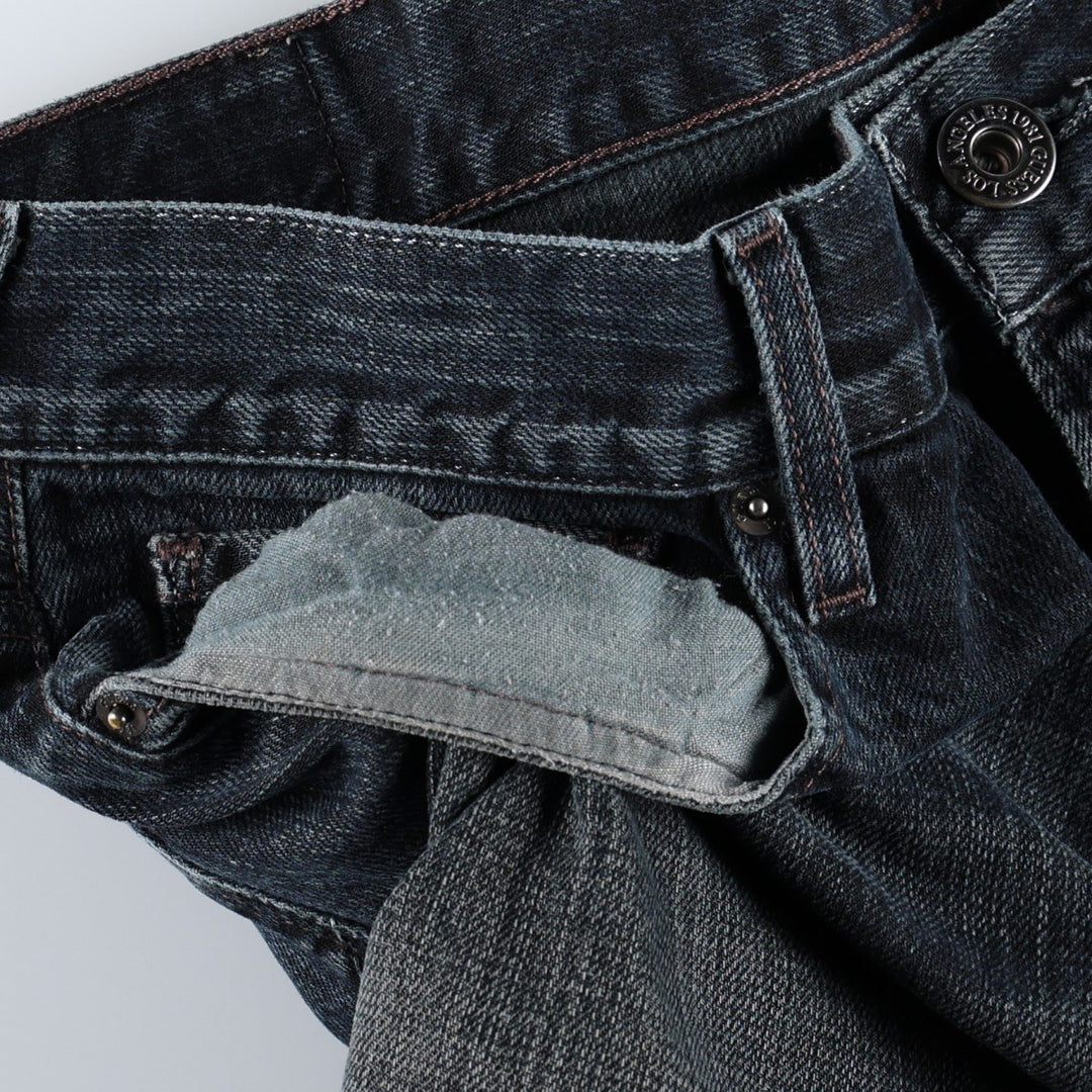 Guess Rebel Straight Leg Denim Pants, Men's W34 (approx.) cotton navy blue type Vintage Second Hand