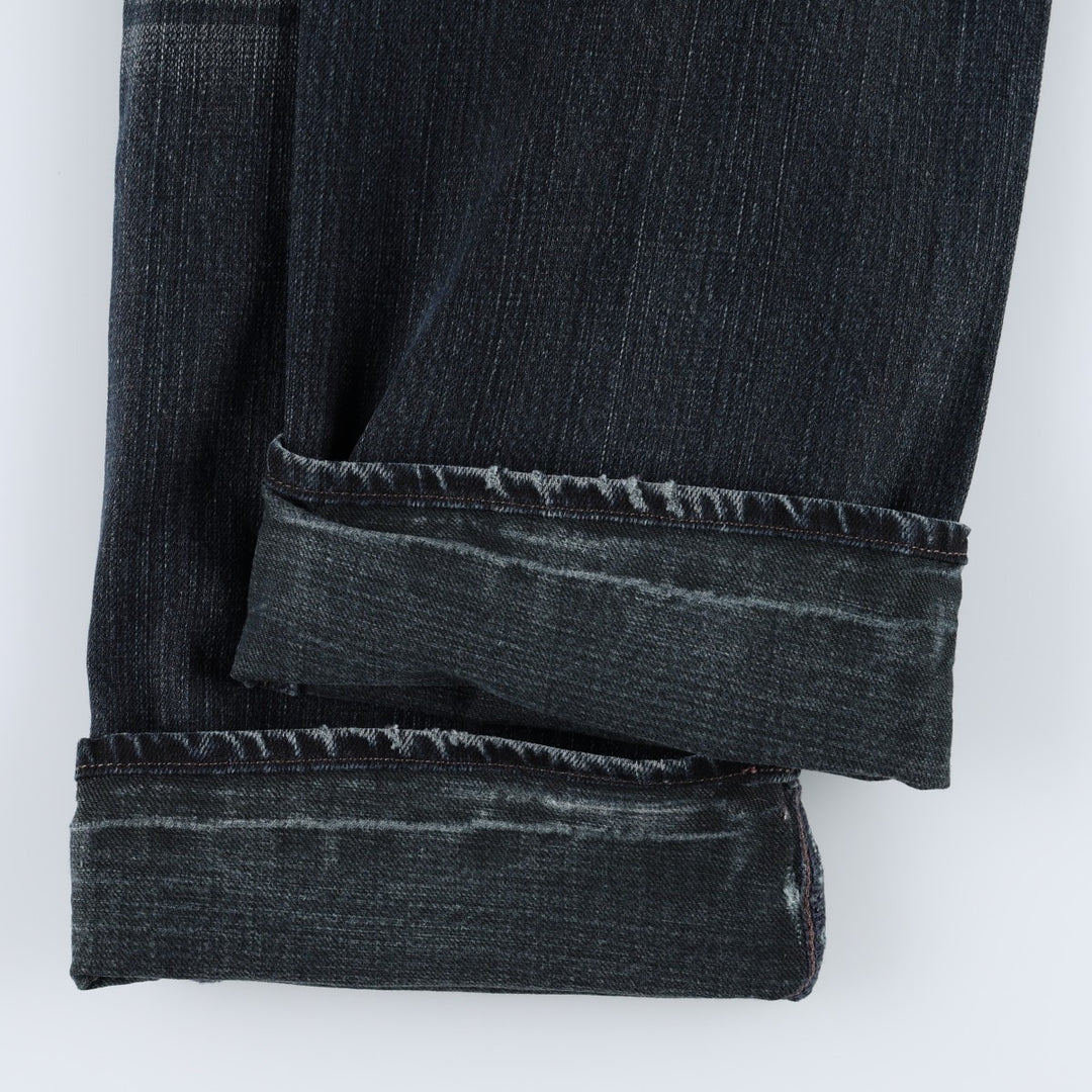 Guess Rebel Straight Leg Denim Pants, Men's W34 (approx.) cotton navy blue type Vintage Second Hand