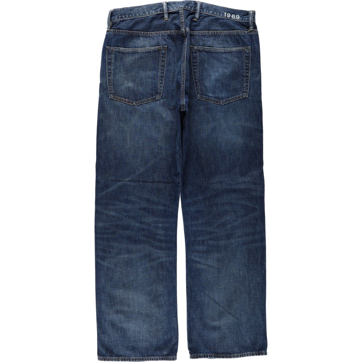 GAP 1969 LOOSE Straight Denim Pants, Men's W37 (approx.) cotton blue type Vintage Second Hand
