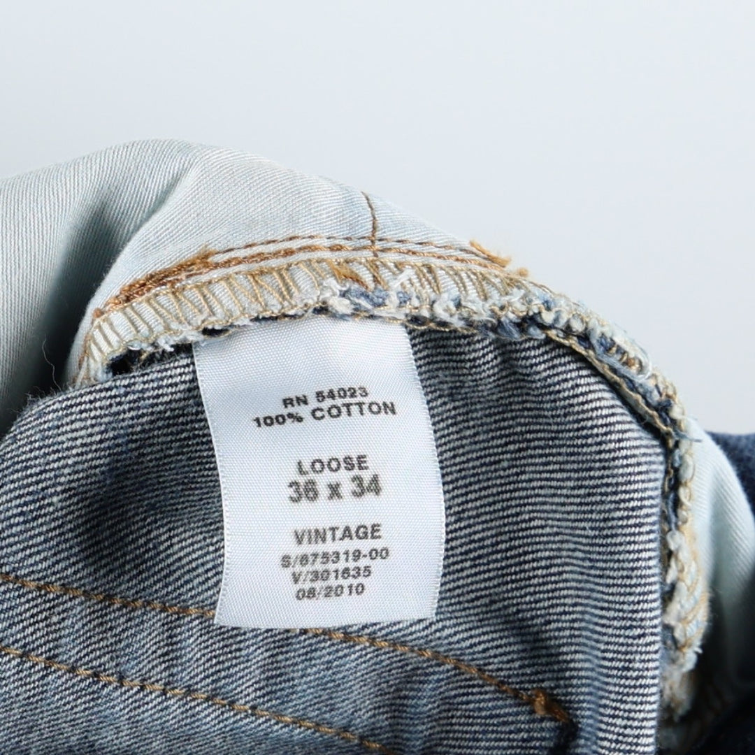 GAP 1969 LOOSE Straight Denim Pants, Men's W37 (approx.) cotton blue type Vintage Second Hand