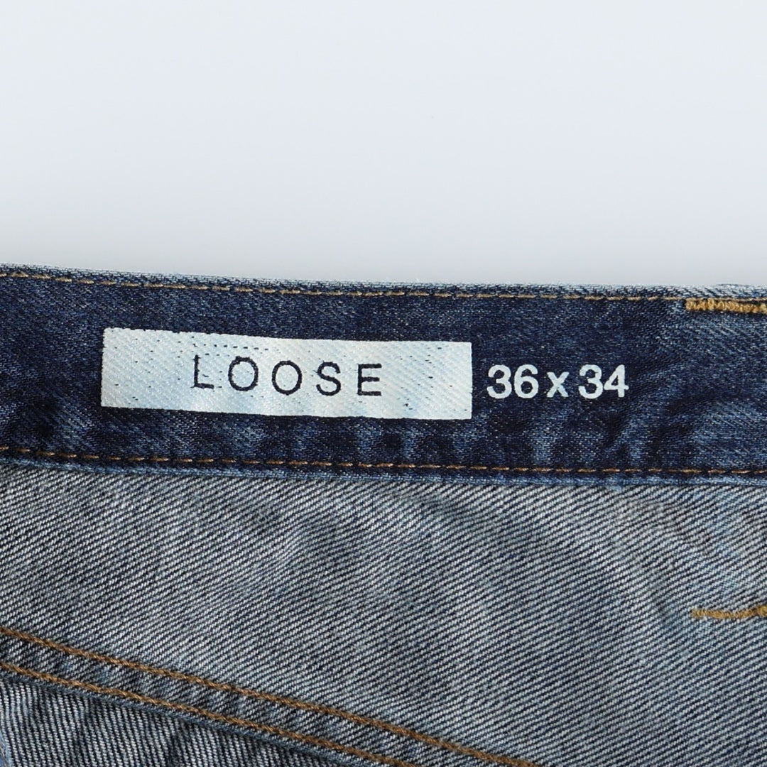 GAP 1969 LOOSE Straight Denim Pants, Men's W37 (approx.) cotton blue type Vintage Second Hand