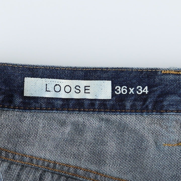 GAP 1969 LOOSE Straight Denim Pants, Men's W37 (approx.) cotton blue type Vintage Second Hand