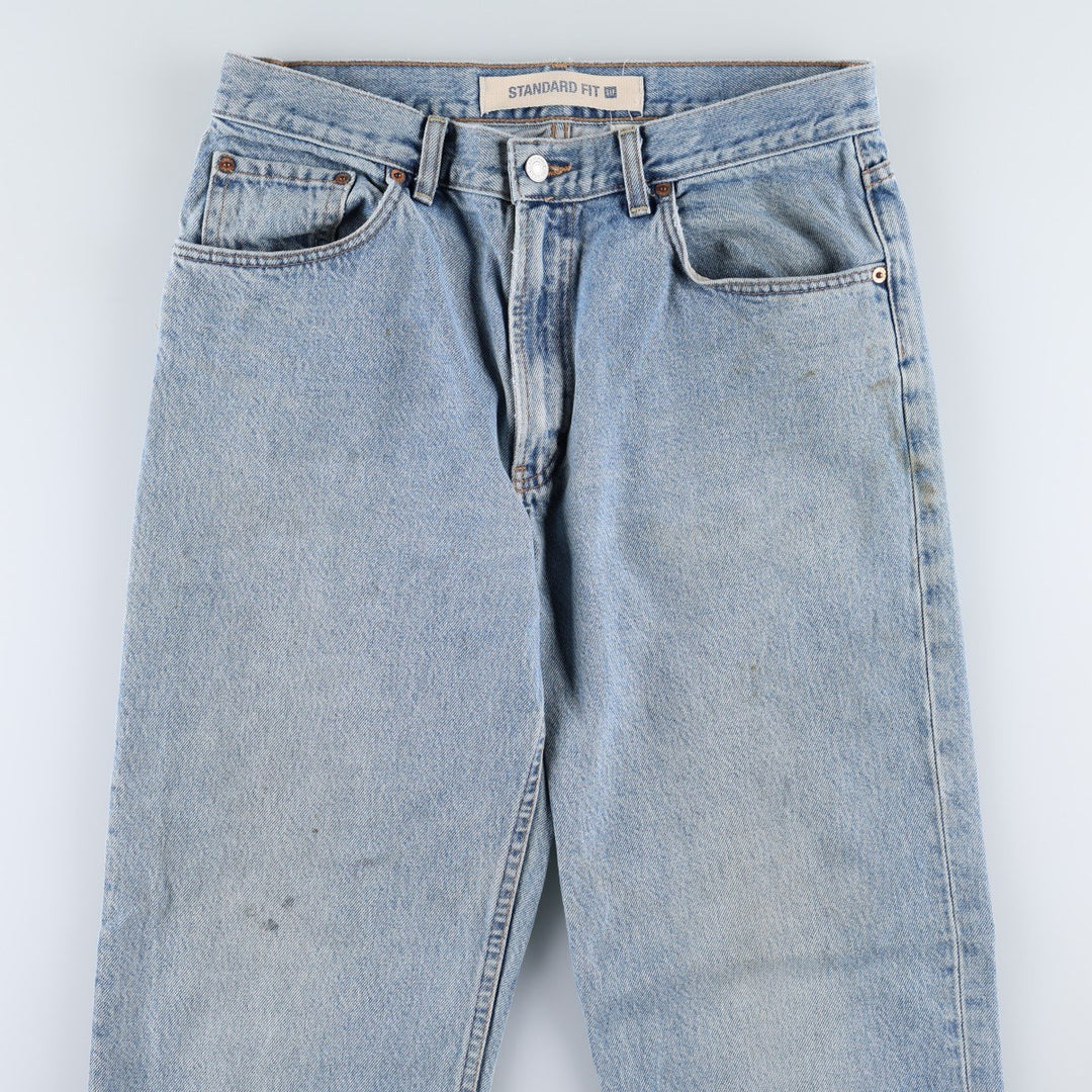 GAP STANDARD FIT Straight Denim Pants, Made in USA, Men's W33 (approx.) cotton blue type Vintage Second Hand