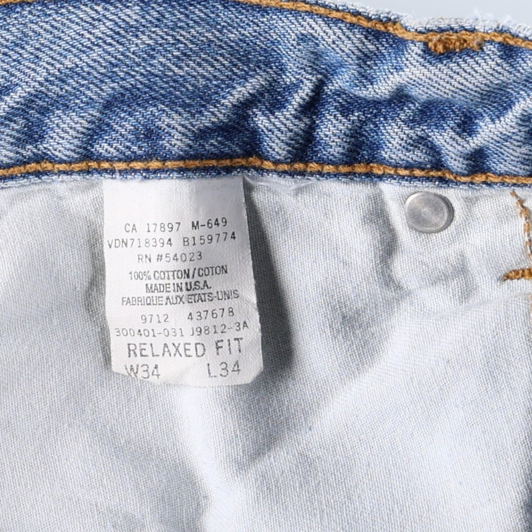 90s-00'S GAP GAP BLUE JEANS RELAXED FIT Tapered Denim Pants Made in USA Men's W34 equivalent cotton blue type Vintage Second Hand