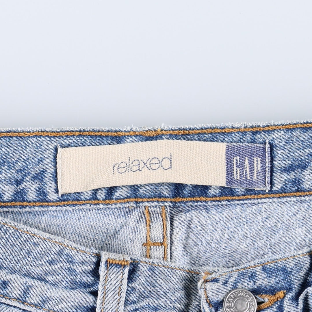 90s-00'S GAP GAP BLUE JEANS RELAXED FIT Tapered Denim Pants Made in USA Men's W34 equivalent cotton blue type Vintage Second Hand