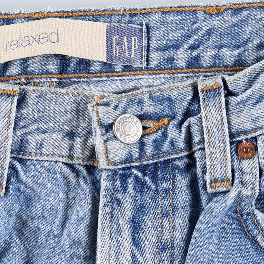 90s-00'S GAP GAP BLUE JEANS RELAXED FIT Tapered Denim Pants Made in USA Men's W34 equivalent cotton blue type Vintage Second Hand