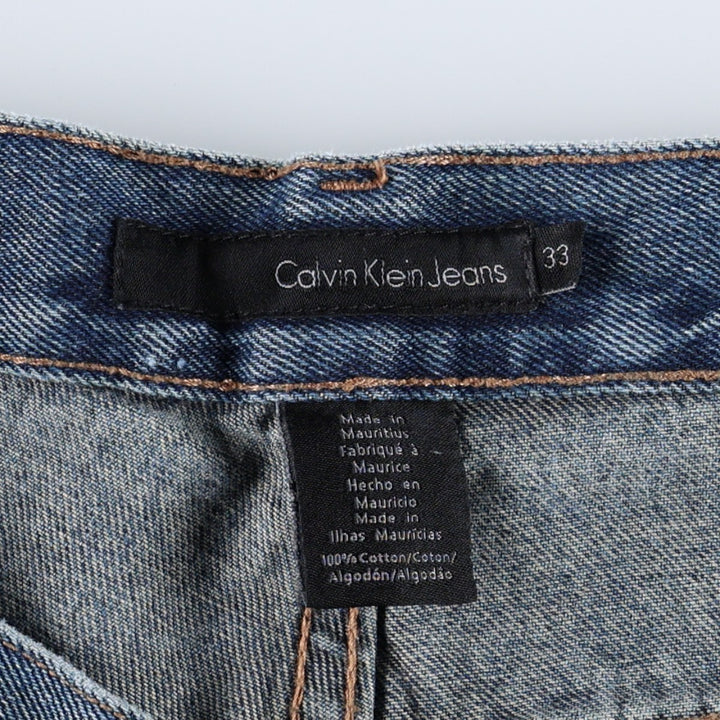 Calvin Klein JEANS Tapered denim pants for men, equivalent to w34 cotton blue type Vintage Second Hand