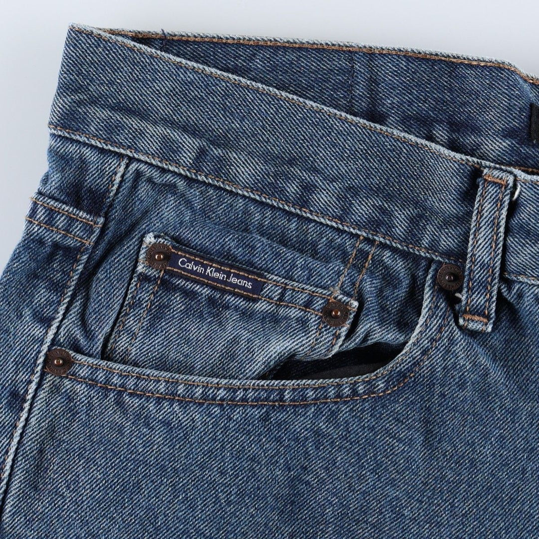 Calvin Klein JEANS Tapered denim pants for men, equivalent to w34 cotton blue type Vintage Second Hand