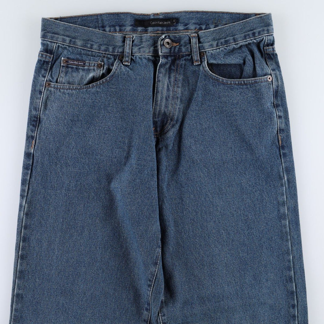 Calvin Klein JEANS Tapered denim pants for men, equivalent to w34 cotton blue type Vintage Second Hand