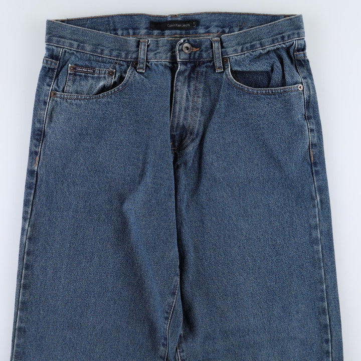 Calvin Klein JEANS Tapered denim pants for men, equivalent to w34 cotton blue type Vintage Second Hand