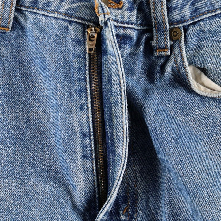 1990'S Eddie Bauer classic-fit tapered denim pants, men's size W33 (approx.), vintage. cotton blue type Vintage Second Hand