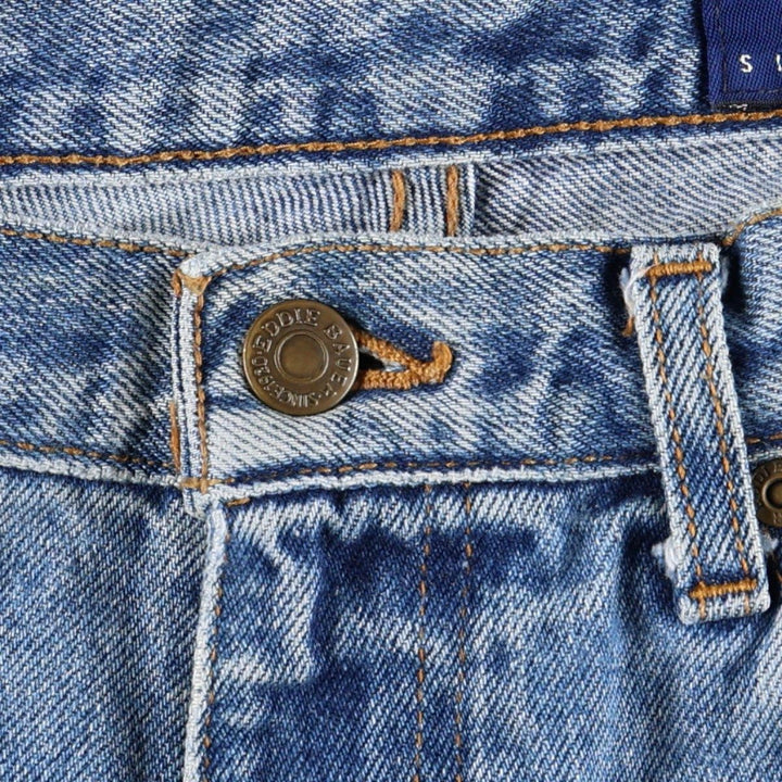 1990'S Eddie Bauer classic-fit tapered denim pants, men's size W33 (approx.), vintage. cotton blue type Vintage Second Hand