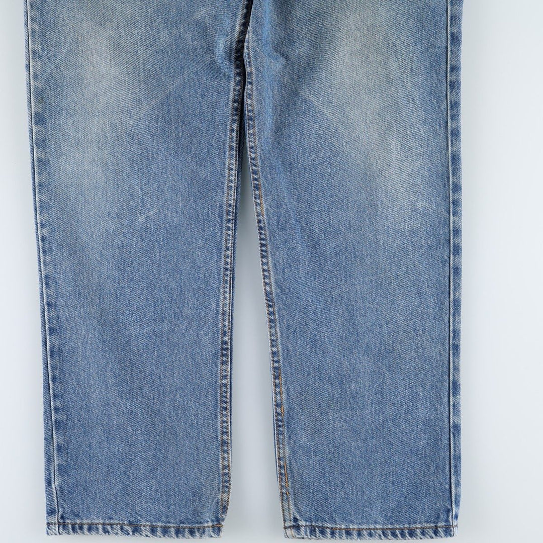 1990'S Eddie Bauer classic-fit tapered denim pants, men's size W33 (approx.), vintage. cotton blue type Vintage Second Hand