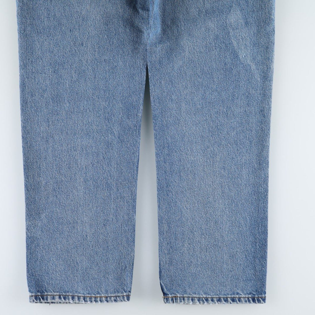 1990'S Eddie Bauer classic-fit tapered denim pants, men's size W33 (approx.), vintage. cotton blue type Vintage Second Hand