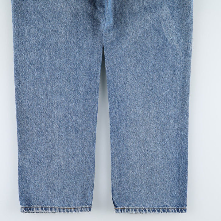 1990'S Eddie Bauer classic-fit tapered denim pants, men's size W33 (approx.), vintage. cotton blue type Vintage Second Hand