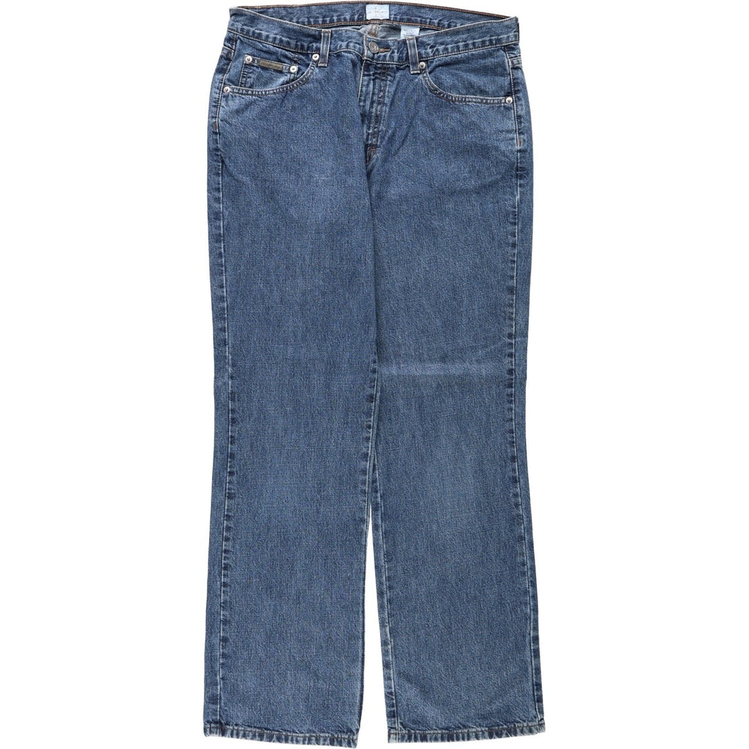 90s-00'S Calvin Klein JEANS straight denim pants, men's size W33 (approx.) cotton blue type Vintage Second Hand