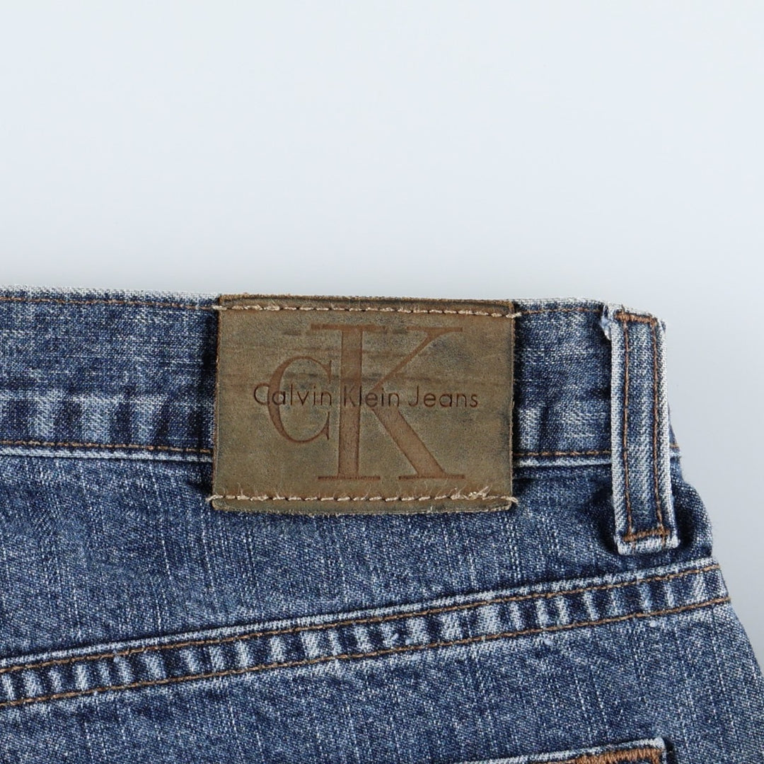 90s-00'S Calvin Klein JEANS straight denim pants, men's size W33 (approx.) cotton blue type Vintage Second Hand