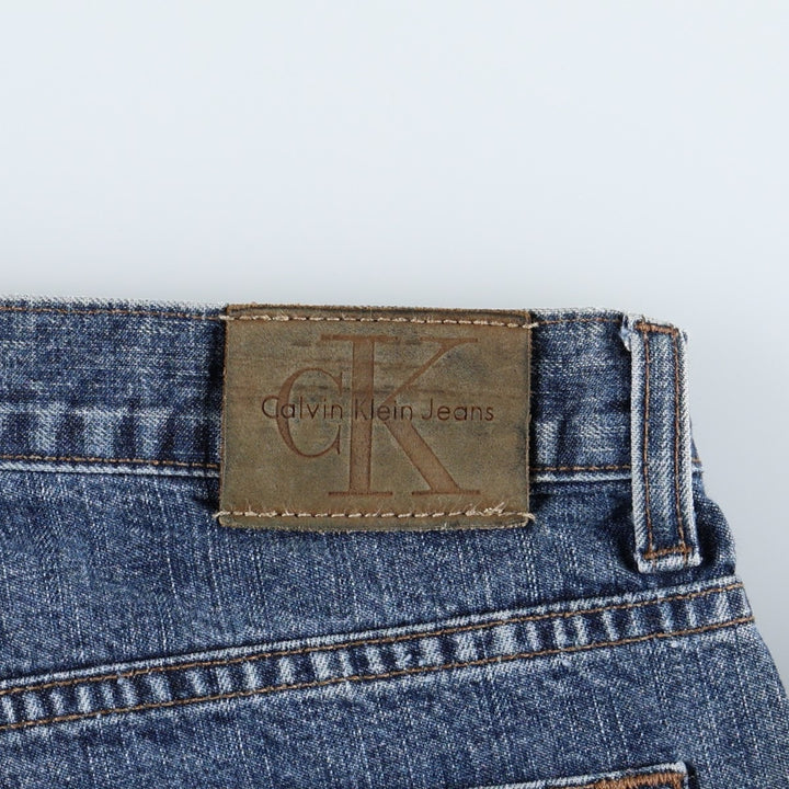 90s-00'S Calvin Klein JEANS straight denim pants, men's size W33 (approx.) cotton blue type Vintage Second Hand