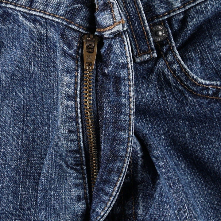 90s-00'S Calvin Klein JEANS straight denim pants, men's size W33 (approx.) cotton blue type Vintage Second Hand