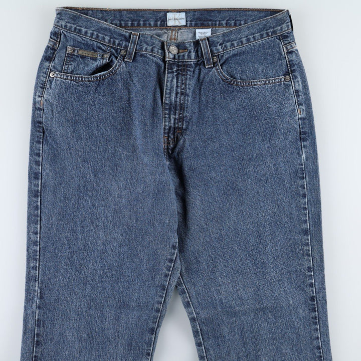 90s-00'S Calvin Klein JEANS straight denim pants, men's size W33 (approx.) cotton blue type Vintage Second Hand