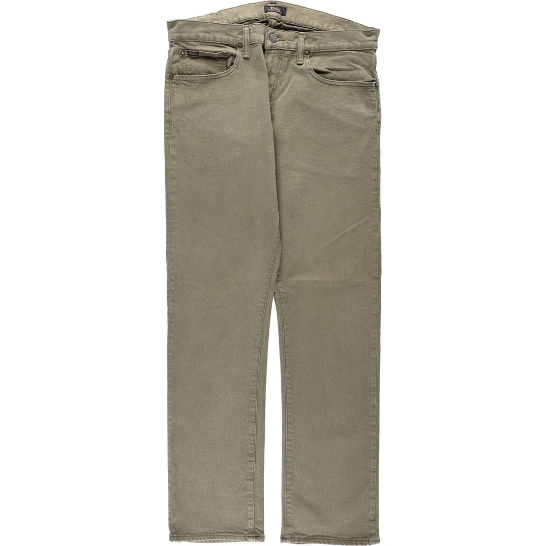 Ralph Lauren POLO RALPH LAUREN straight denim pants for men, W34 equivalent cotton Khaki type Vintage Second Hand