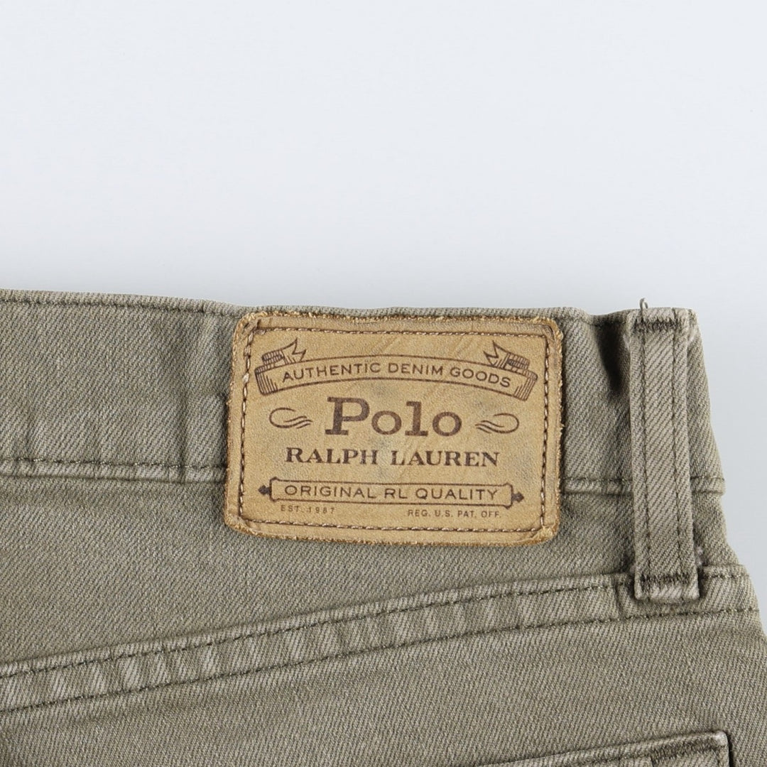 Ralph Lauren POLO RALPH LAUREN straight denim pants for men, W34 equivalent cotton Khaki type Vintage Second Hand