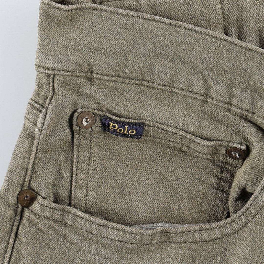 Ralph Lauren POLO RALPH LAUREN straight denim pants for men, W34 equivalent cotton Khaki type Vintage Second Hand