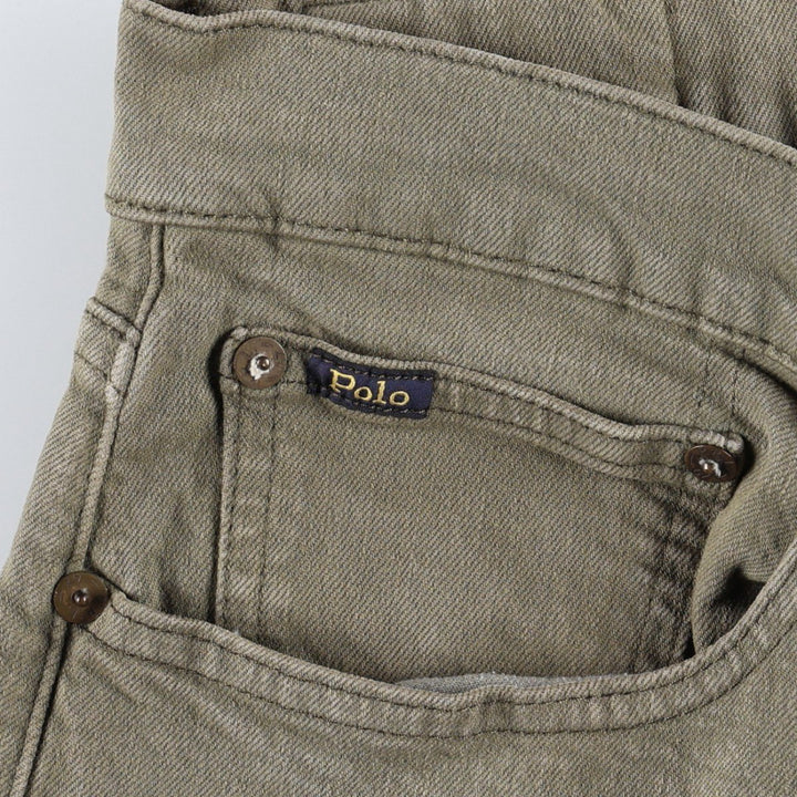 Ralph Lauren POLO RALPH LAUREN straight denim pants for men, W34 equivalent cotton Khaki type Vintage Second Hand