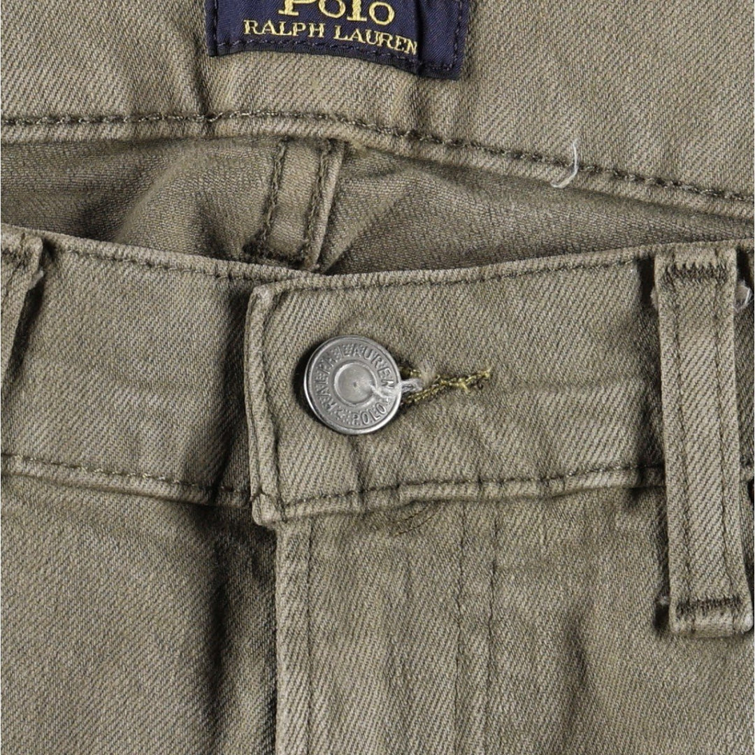 Ralph Lauren POLO RALPH LAUREN straight denim pants for men, W34 equivalent cotton Khaki type Vintage Second Hand