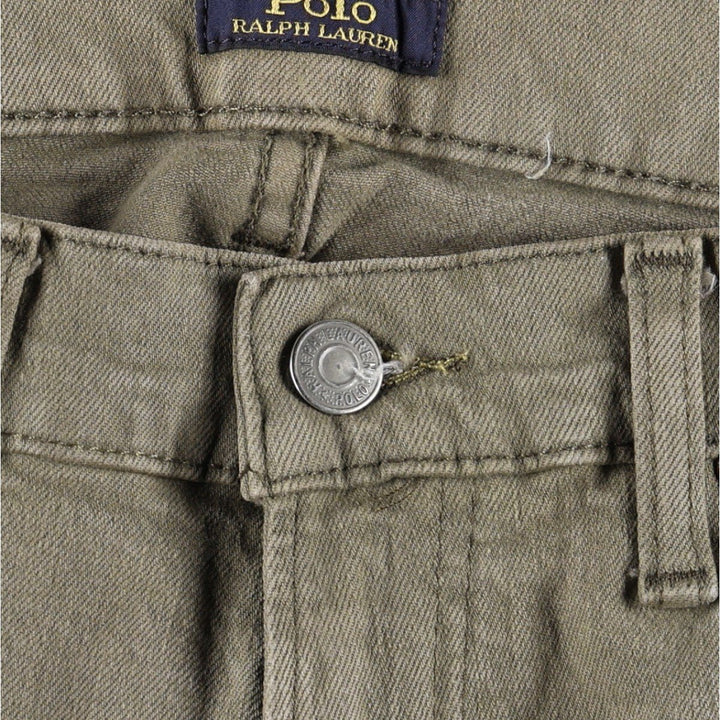 Ralph Lauren POLO RALPH LAUREN straight denim pants for men, W34 equivalent cotton Khaki type Vintage Second Hand