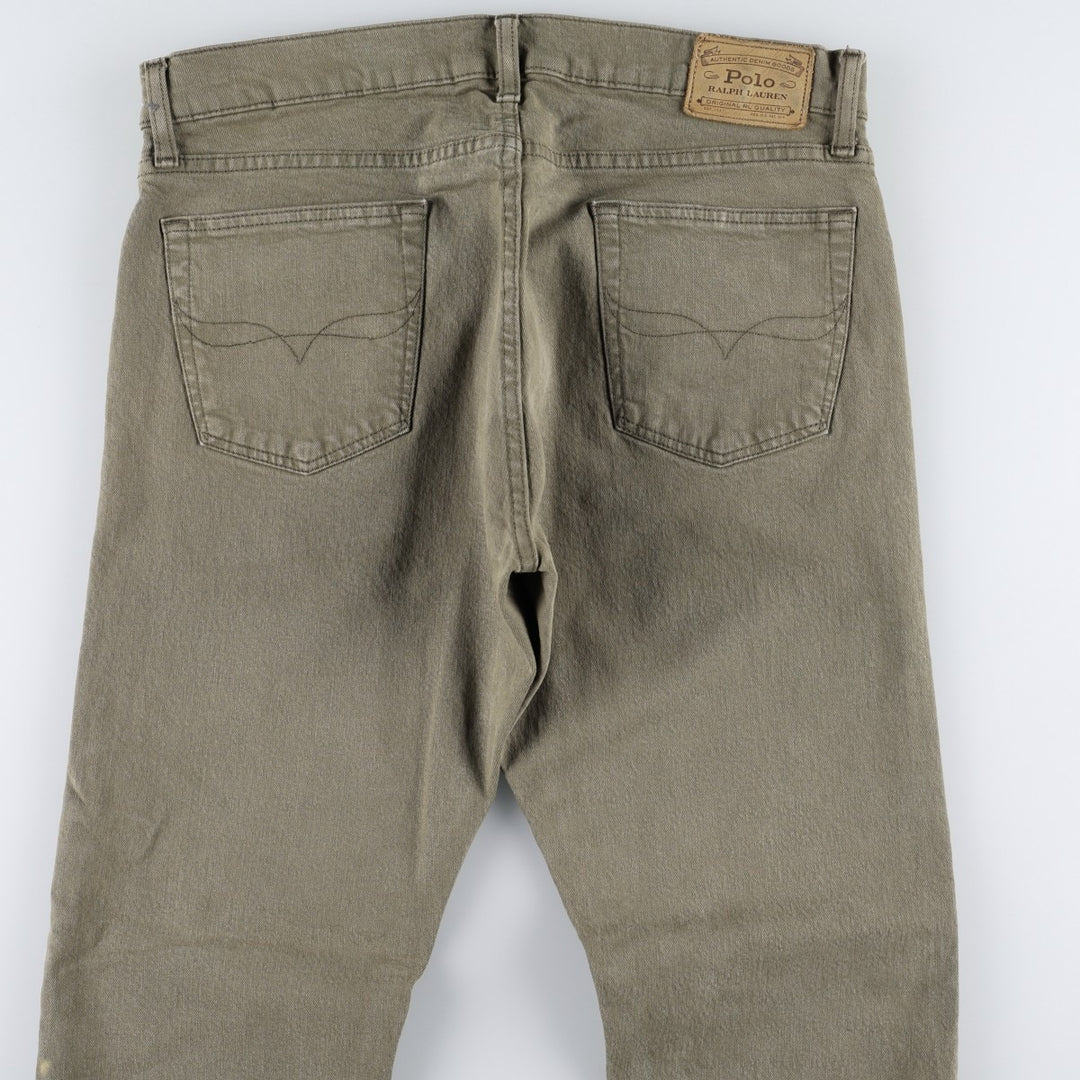Ralph Lauren POLO RALPH LAUREN straight denim pants for men, W34 equivalent cotton Khaki type Vintage Second Hand