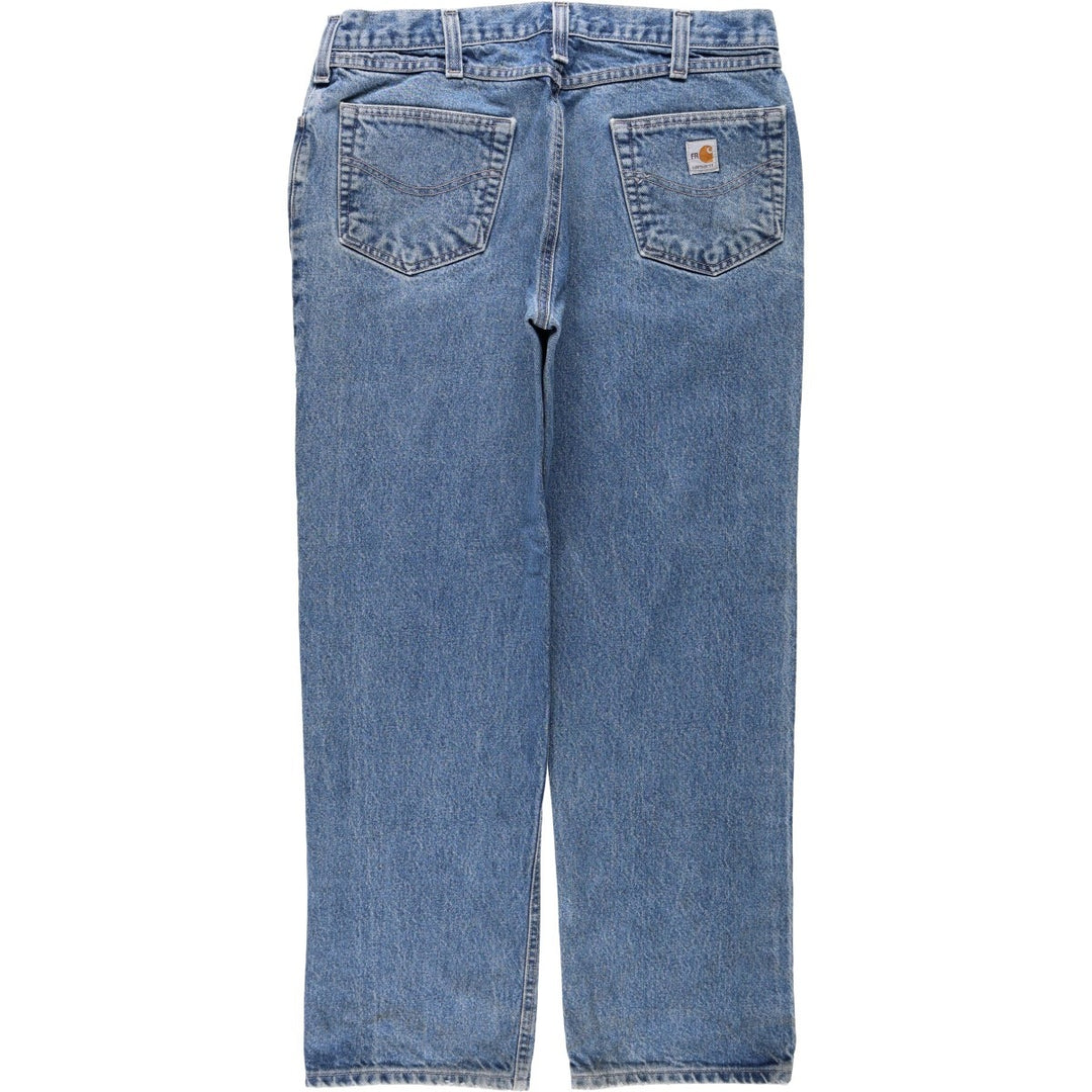 Carhartt FR Series Relaxed Fit Tapered Denim Pants, Men's W36 (approx.) cotton blue type Vintage Second Hand