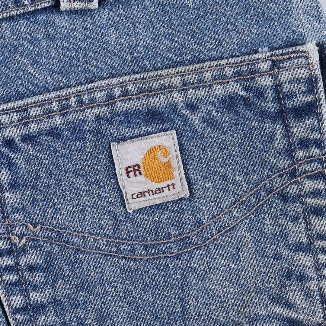 Carhartt FR Series Relaxed Fit Tapered Denim Pants, Men's W36 (approx.) cotton blue type Vintage Second Hand