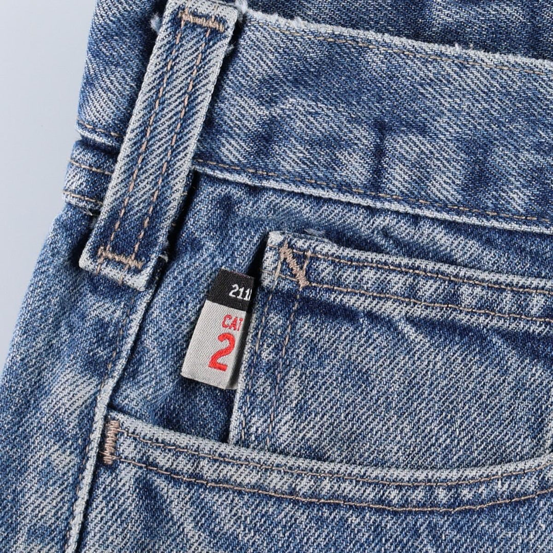 Carhartt FR Series Relaxed Fit Tapered Denim Pants, Men's W36 (approx.) cotton blue type Vintage Second Hand