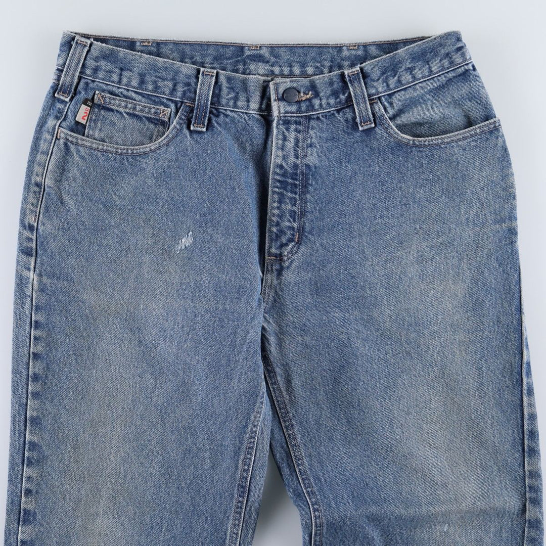 Carhartt FR Series Relaxed Fit Tapered Denim Pants, Men's W36 (approx.) cotton blue type Vintage Second Hand