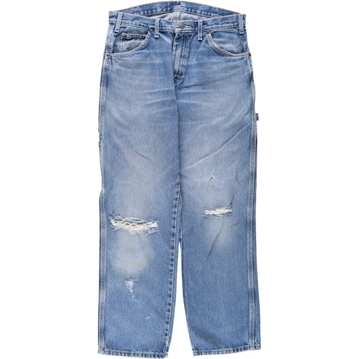 Dickies Relaxed Fit Denim Painter Pants, Men's W33 (approx.) cotton blue type Vintage Second Hand