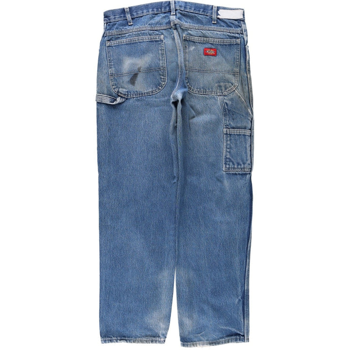 Dickies denim painter pants for men, equivalent to W35 cotton blue type Vintage Second Hand