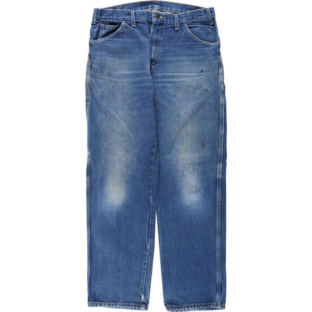 Dickies denim painter pants for men, equivalent to W34 cotton blue type Vintage Second Hand