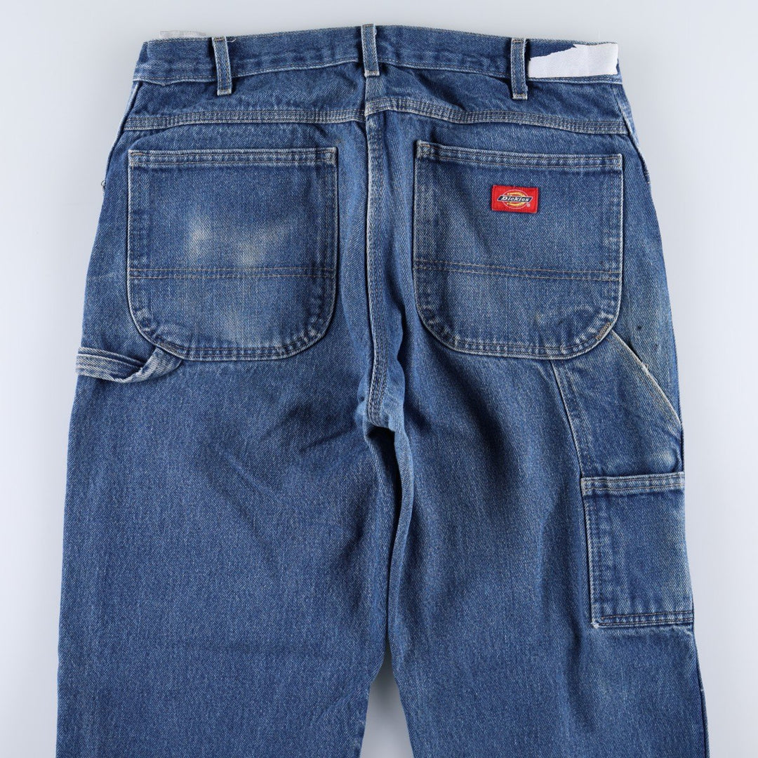Dickies denim painter pants for men, equivalent to W34 cotton blue type Vintage Second Hand