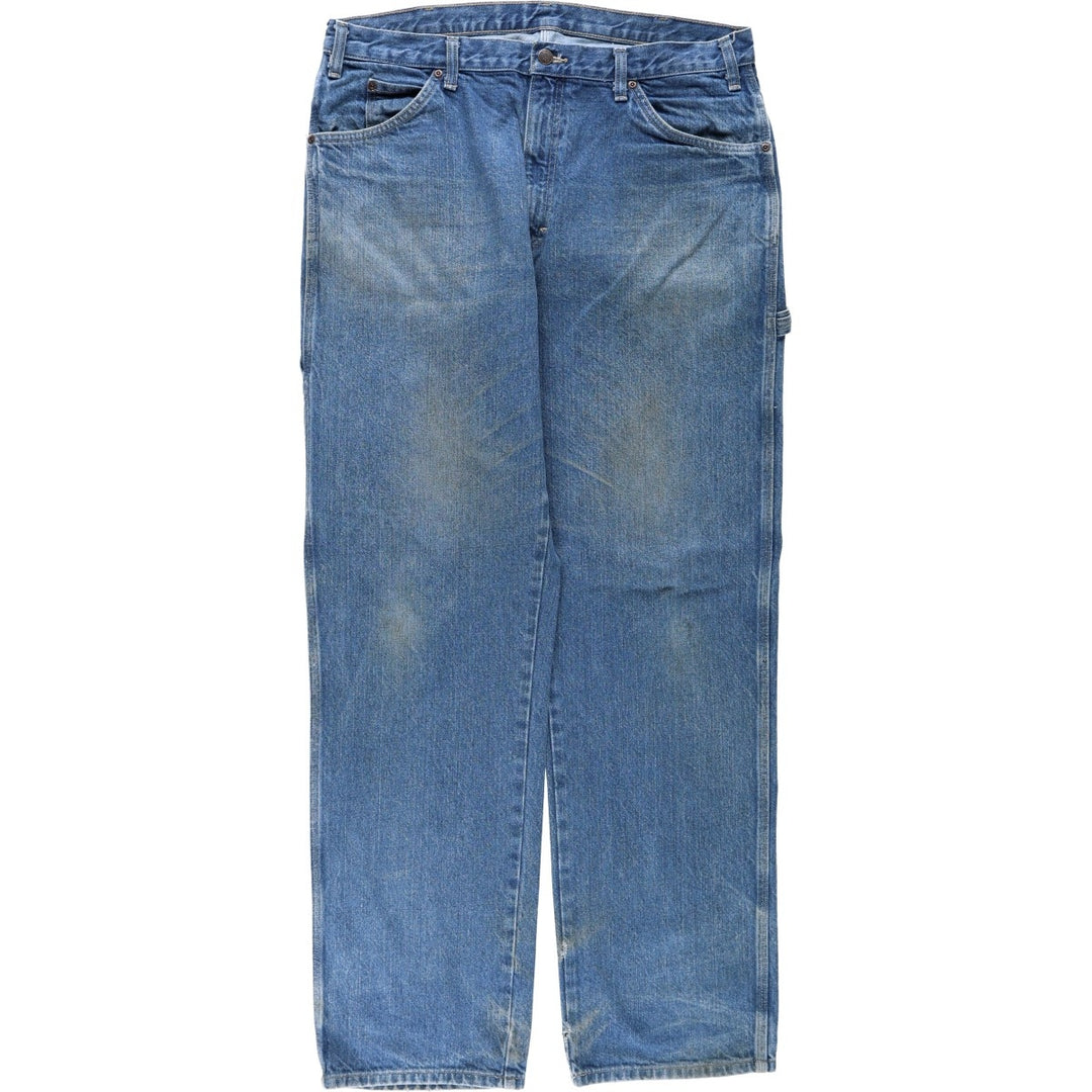 Dickies denim painter pants for men, equivalent to W38 cotton blue type Vintage Second Hand