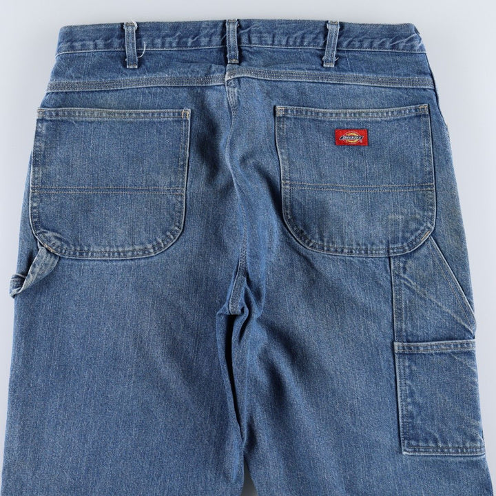 Dickies denim painter pants for men, equivalent to W38 cotton blue type Vintage Second Hand