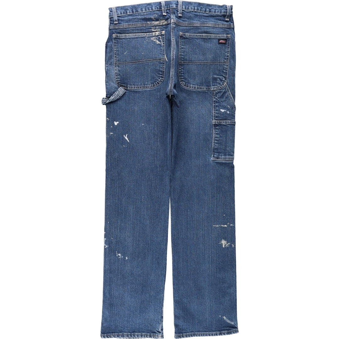 Dickies denim painter pants for men, equivalent to W35 cotton blue type Vintage Second Hand