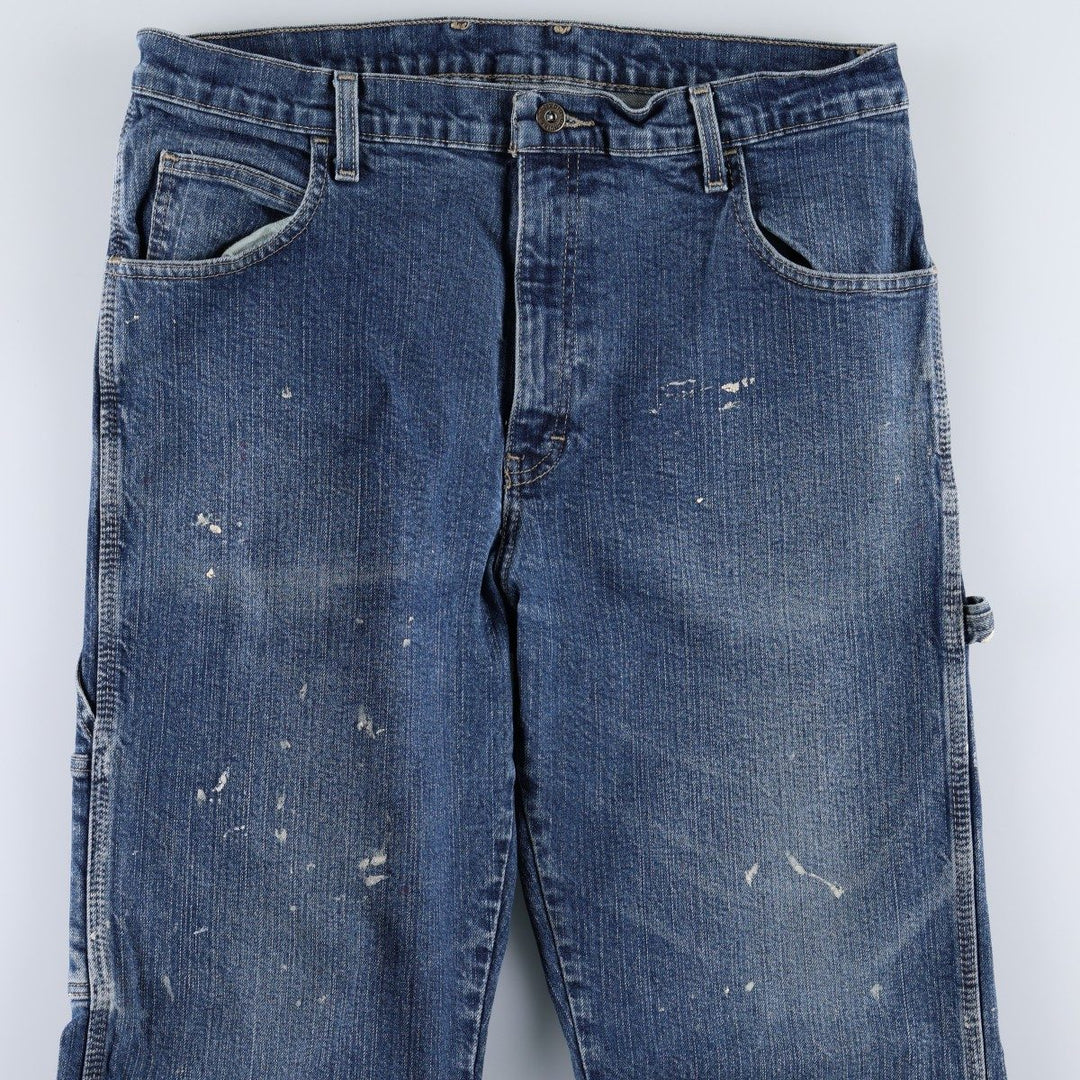 Dickies denim painter pants for men, equivalent to W35 cotton blue type Vintage Second Hand