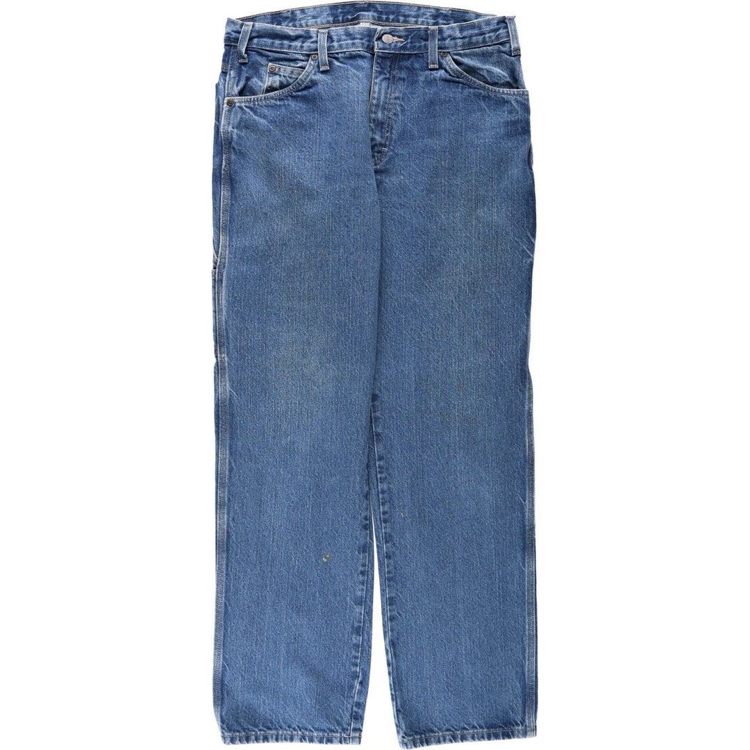 Dickies denim painter pants for men, equivalent to W34 cotton blue type Vintage Second Hand