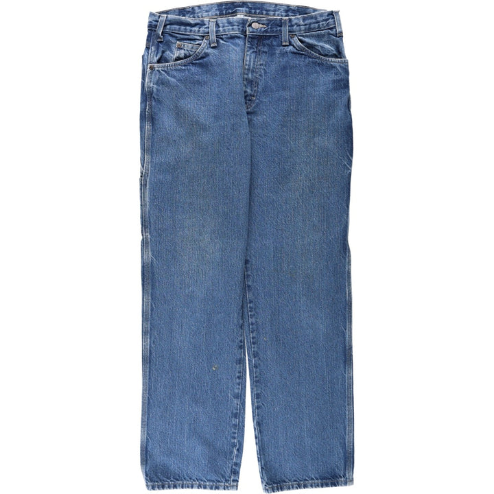 Dickies denim painter pants for men, equivalent to W34 cotton blue type Vintage Second Hand