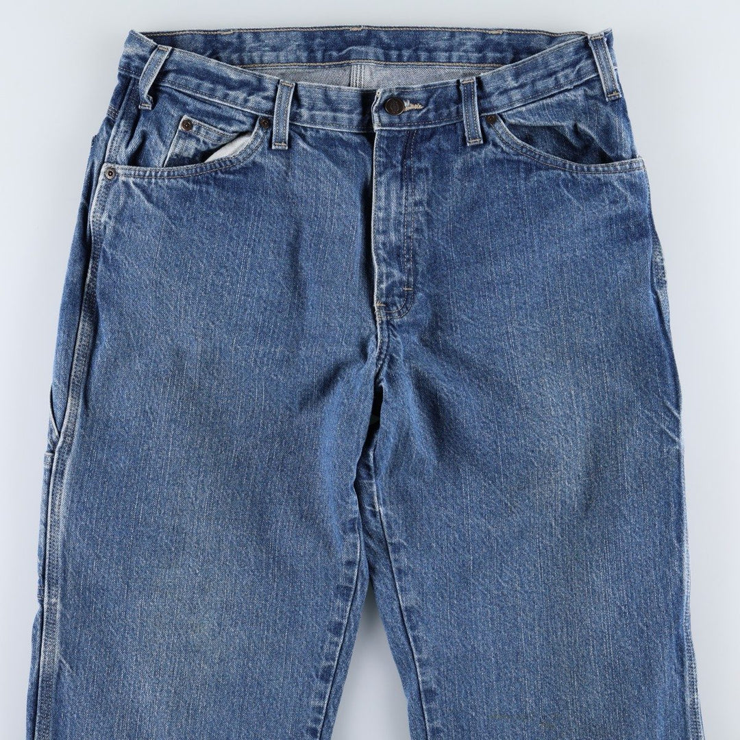 Dickies denim painter pants for men, equivalent to W34 cotton blue type Vintage Second Hand