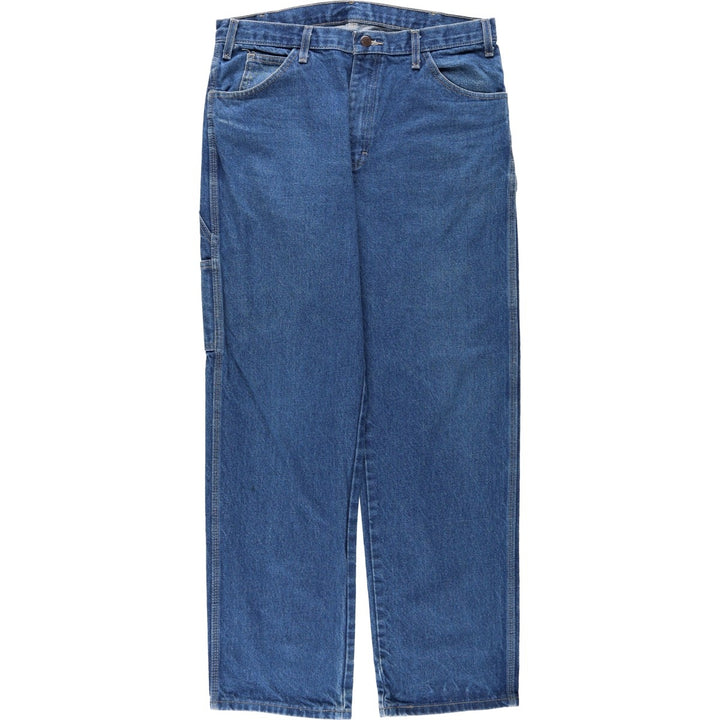 Dickies denim painter pants for men, equivalent to W34 cotton blue type Vintage Second Hand