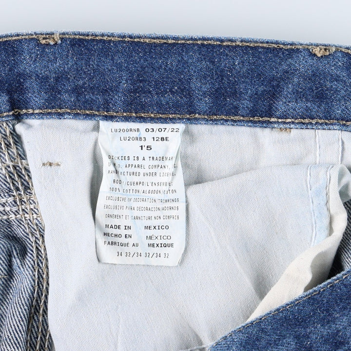 Dickies denim painter pants for men, equivalent to W34 cotton blue type Vintage Second Hand