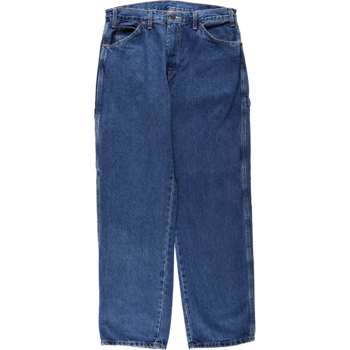 Dickies denim painter pants for men, equivalent to W33 cotton blue type Vintage Second Hand